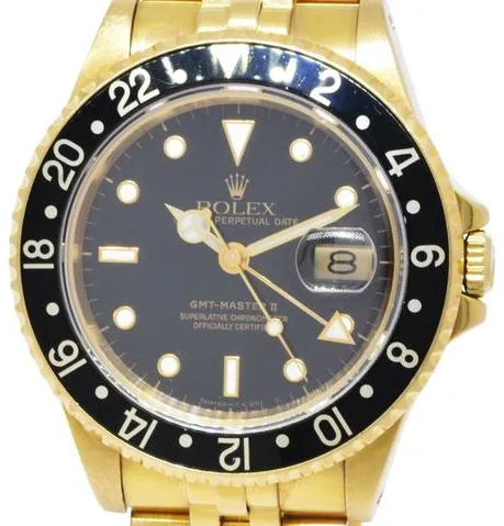 Rolex GMT-Master II 16718 40mm Yellow gold Black