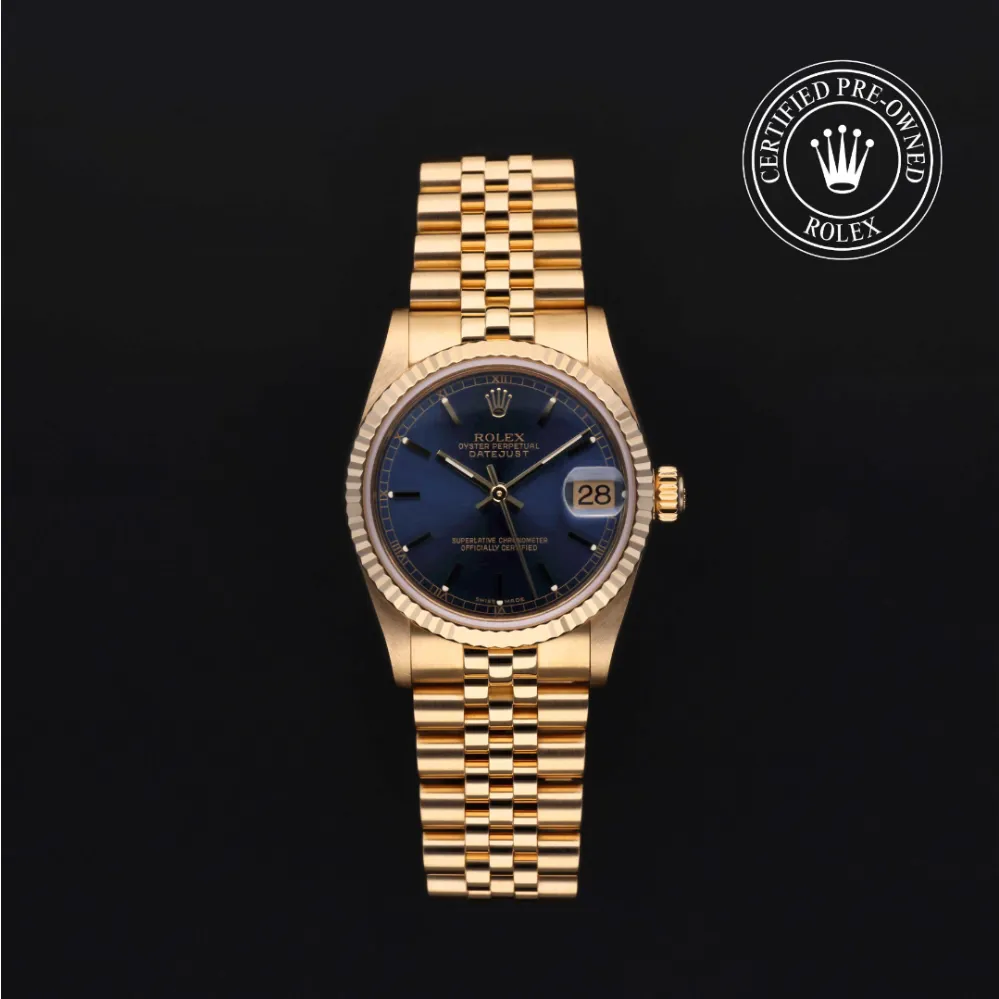 Rolex Lady-Datejust 78278 31mm Yellow gold Blue