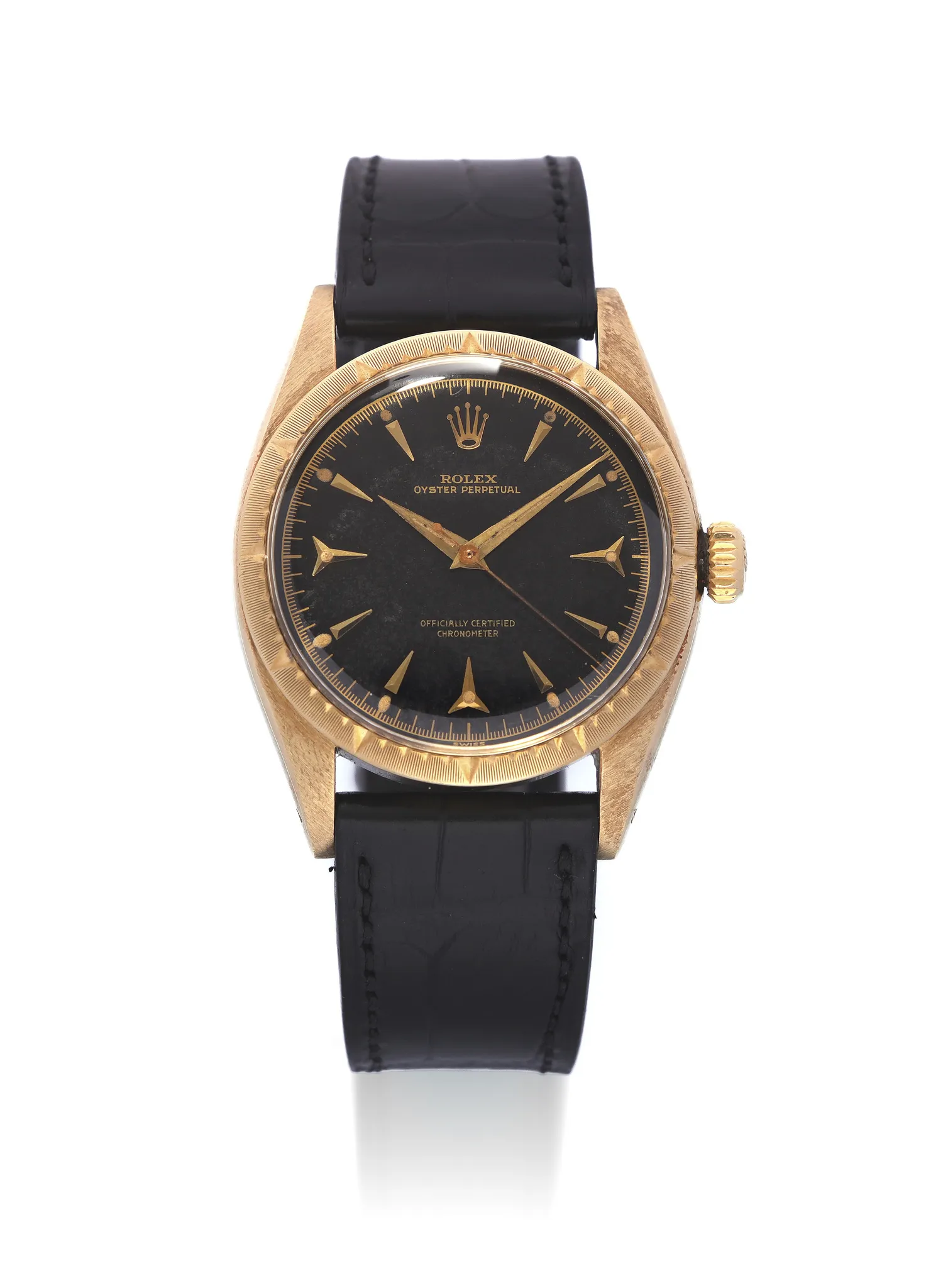 Rolex Oyster Perpetual 34 6582 35mm Yellow gold Black
