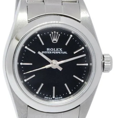 Rolex Oyster Perpetual 76080 26mm Stainless steel Black