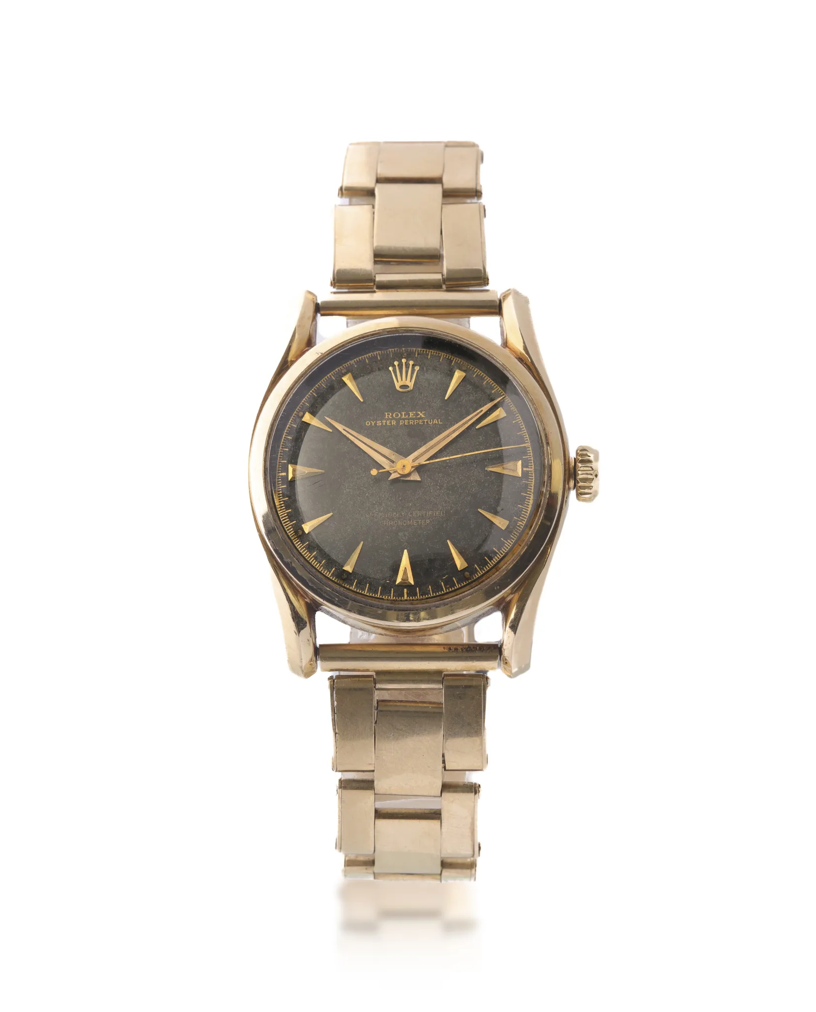 Rolex Oyster Perpetual Bombay 6084 34mm Yellow gold Black