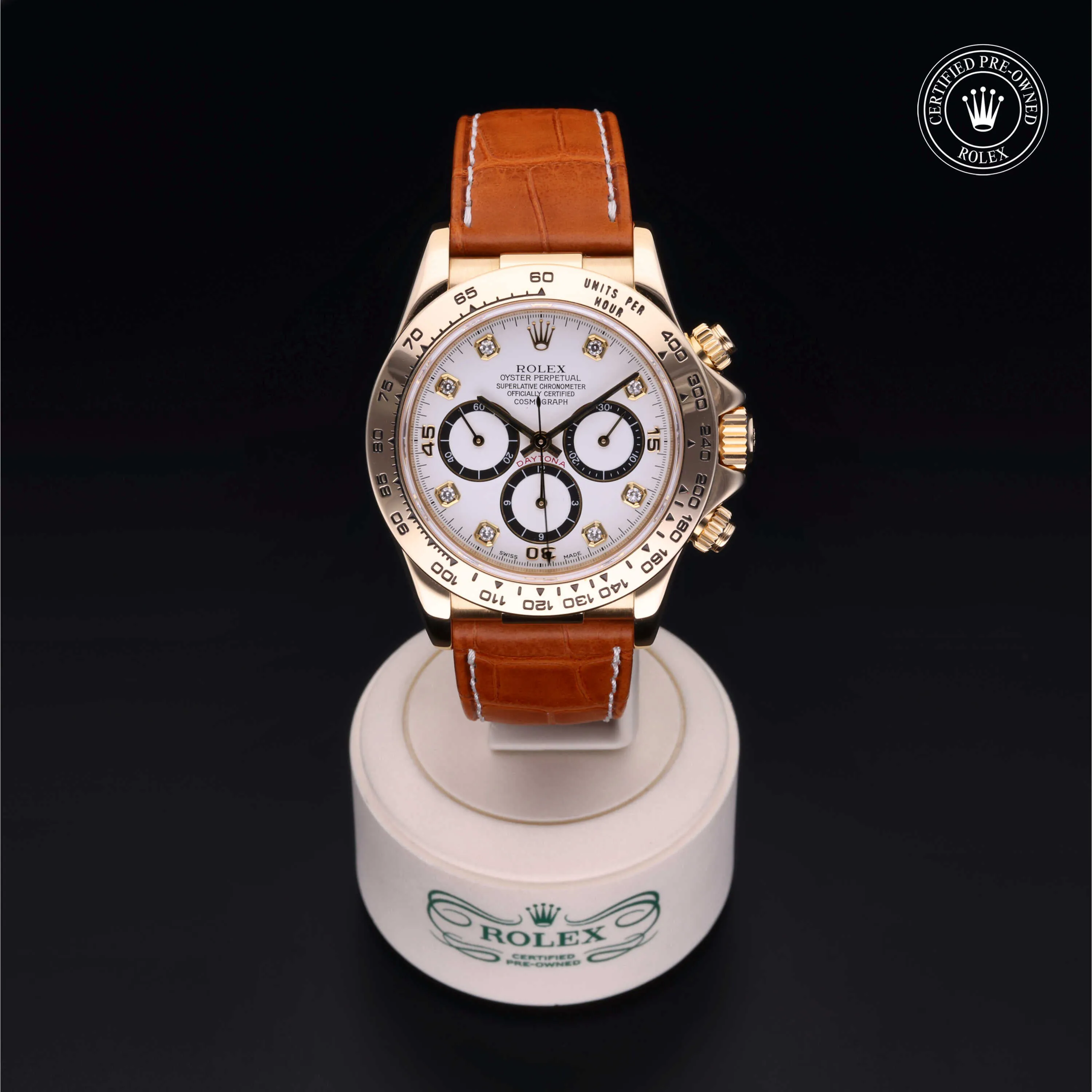 Rolex Oyster Perpetual "Cosmograph Daytona" 16518-0002 40mm Yellow gold White