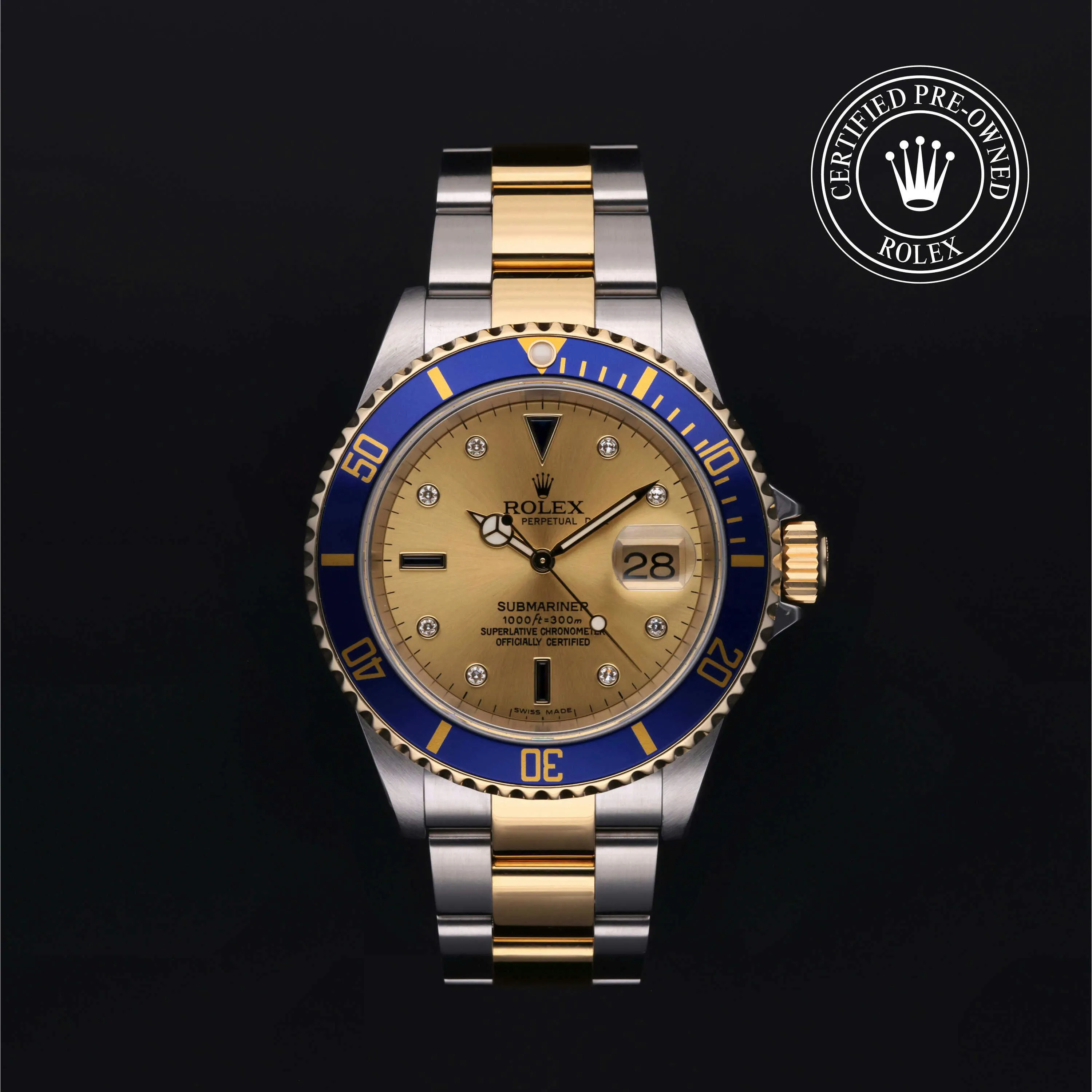 Rolex Submariner 16613 40mm Stainless steel Champagne