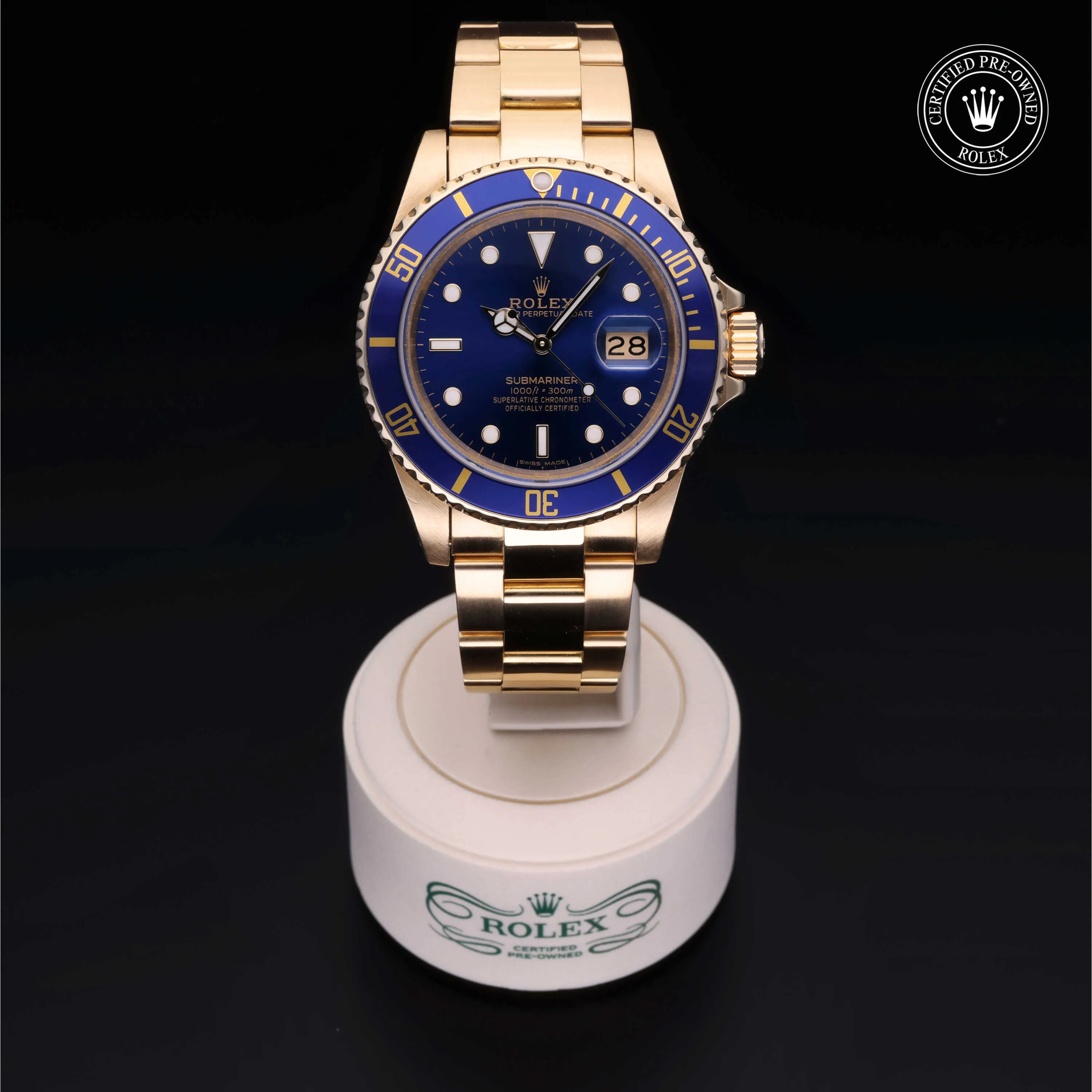 Rolex Submariner 16808 Yellow gold Blue