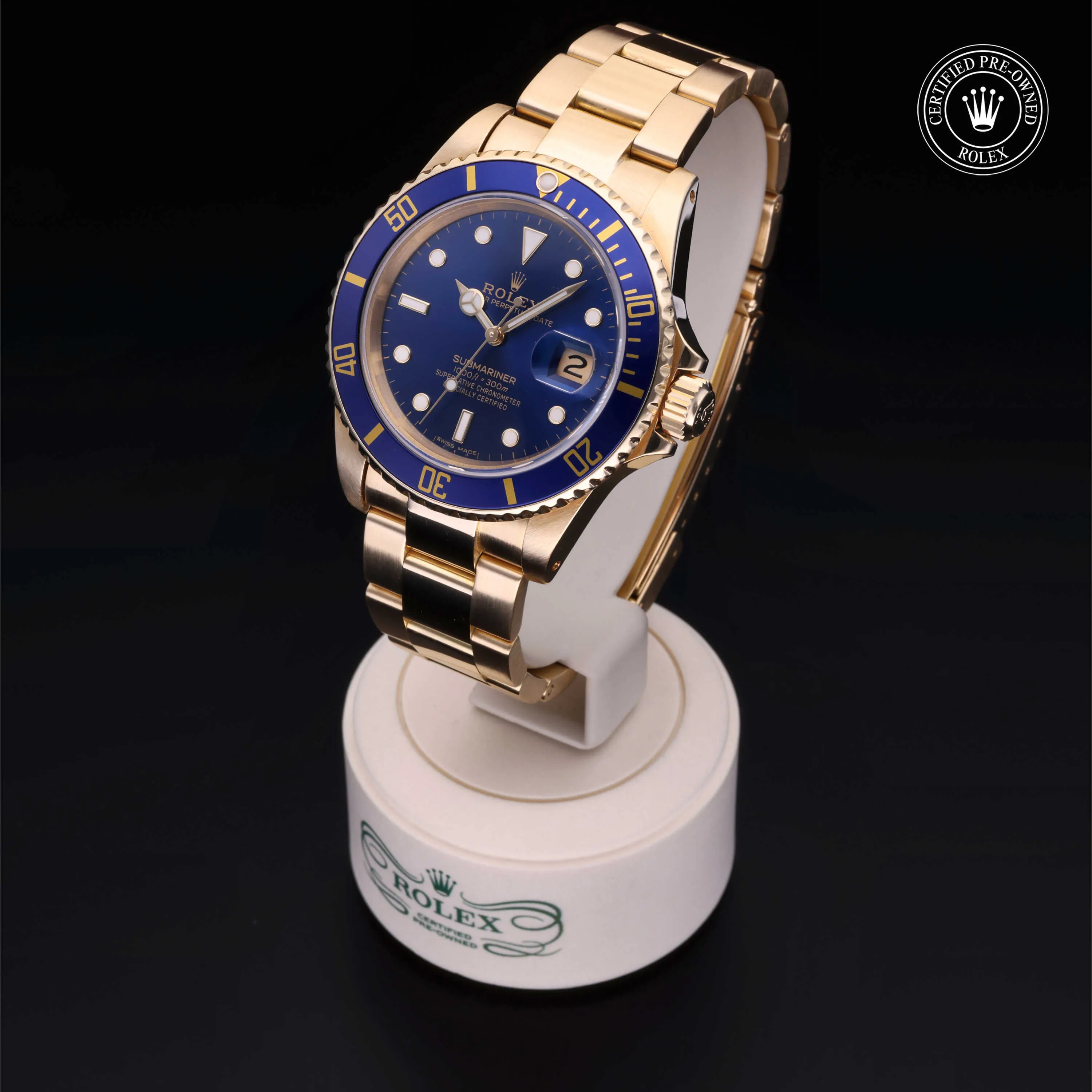 Rolex Submariner 16808 Yellow gold Blue 1