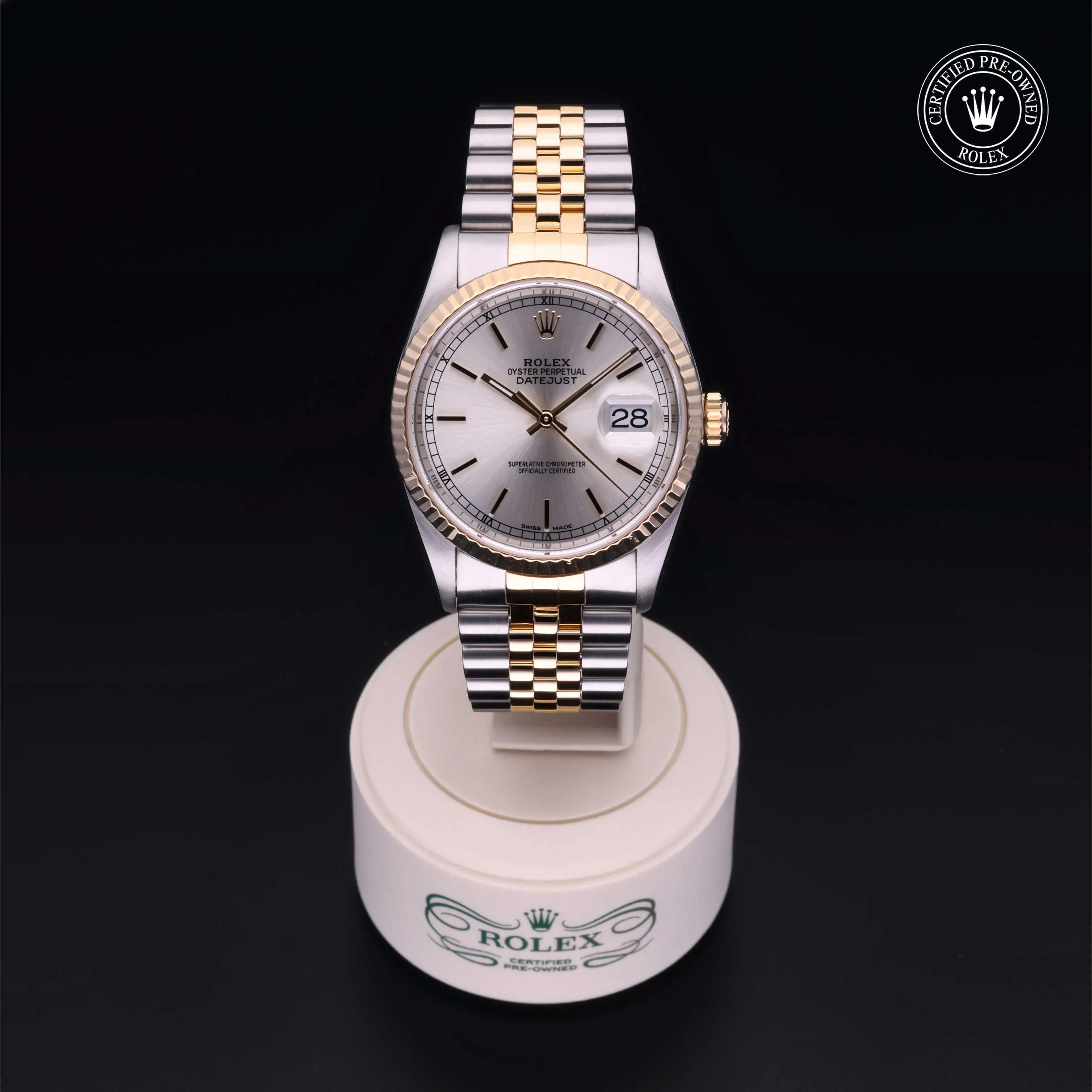 Rolex Oyster Perpetual Datejust 36 16233-0019 36mm Yellow gold and Oystersteel Silver