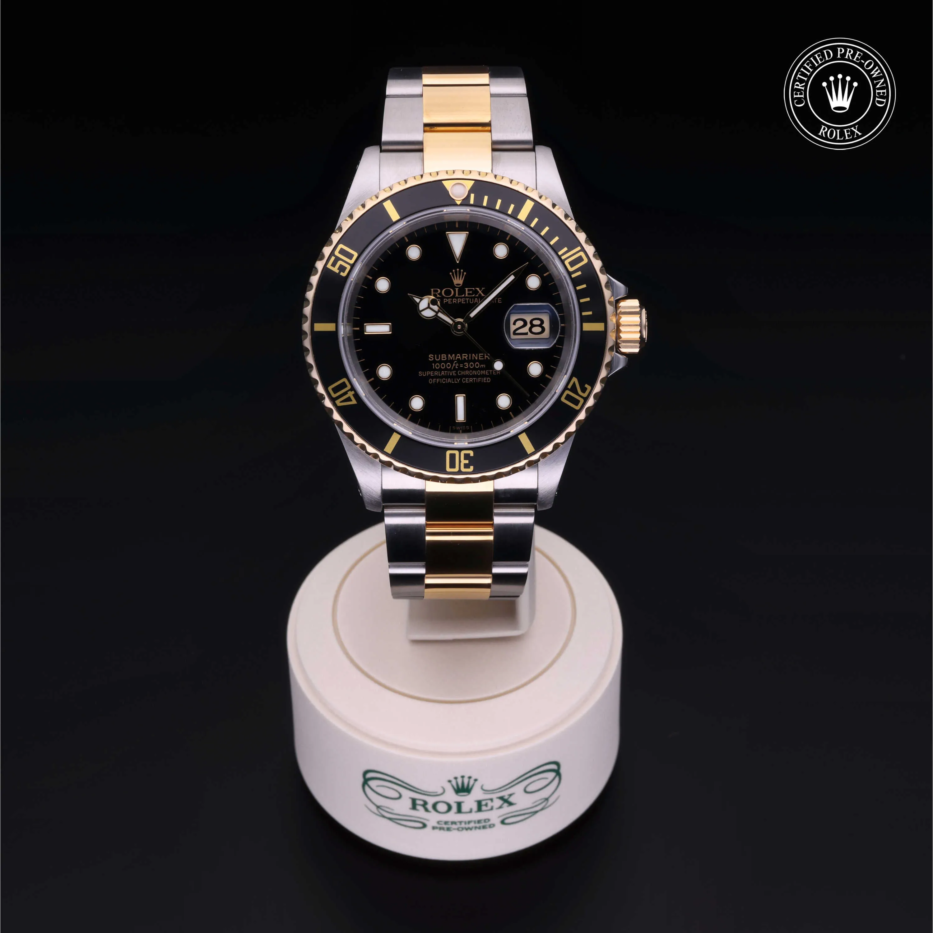 Rolex Oyster Perpetual Submariner Date 16613LN-0003 40mm Yellow gold and Oystersteel Black