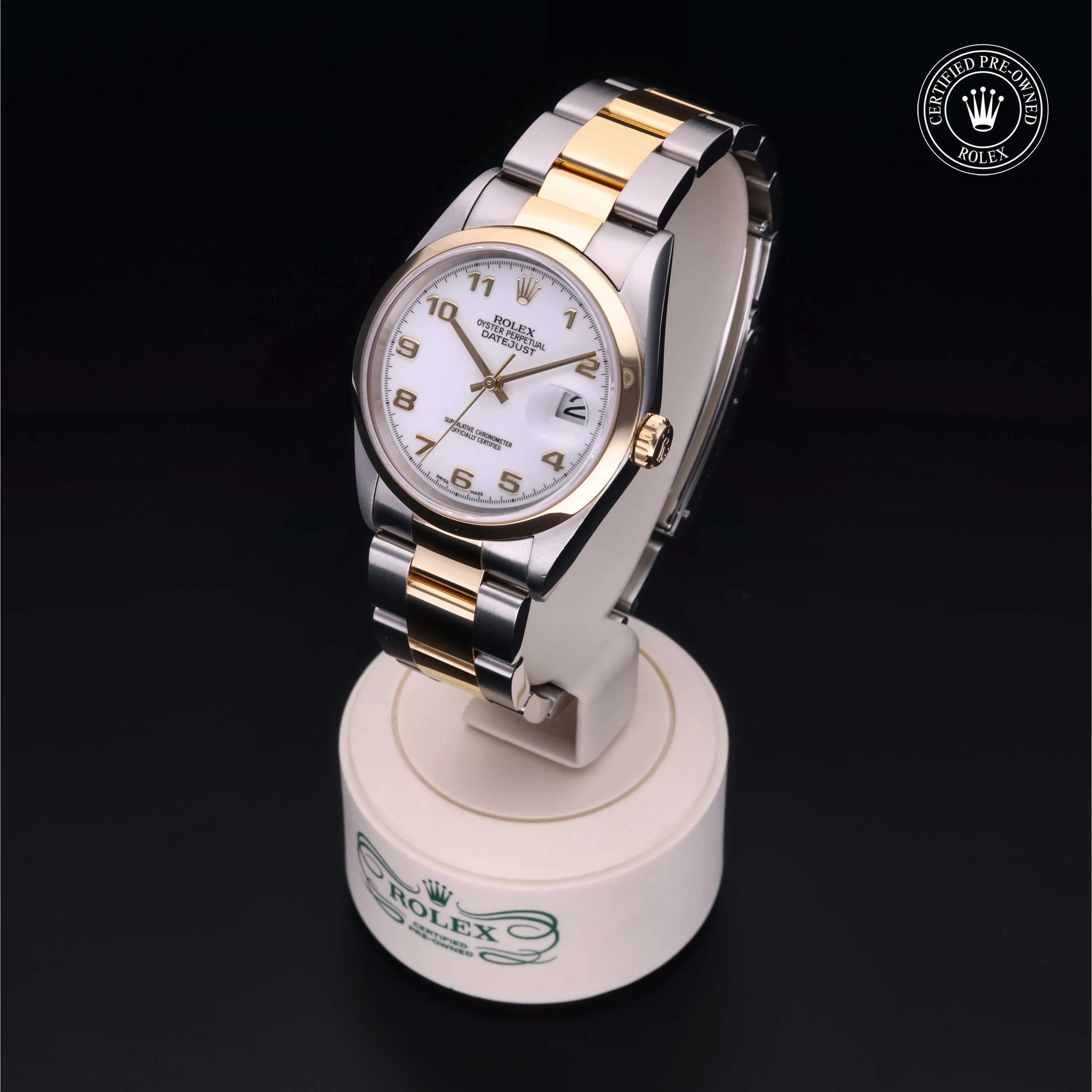 Rolex Oyster Perpetual Datejust 36 16203-0028 36mm Yellow gold and Stainless steel White 2