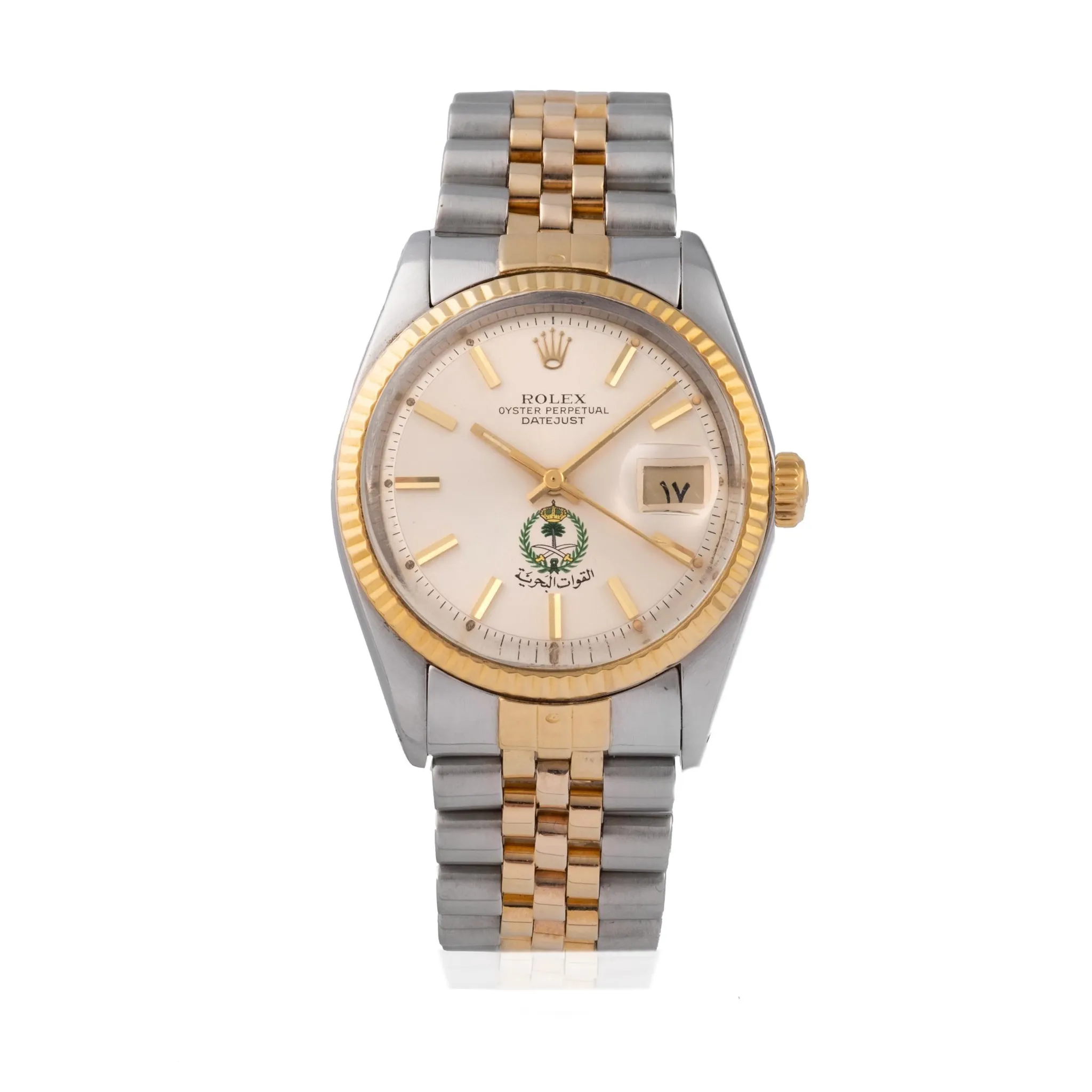 Rolex Datejust 1601F 36mm Yellow gold and stainless steel Silver