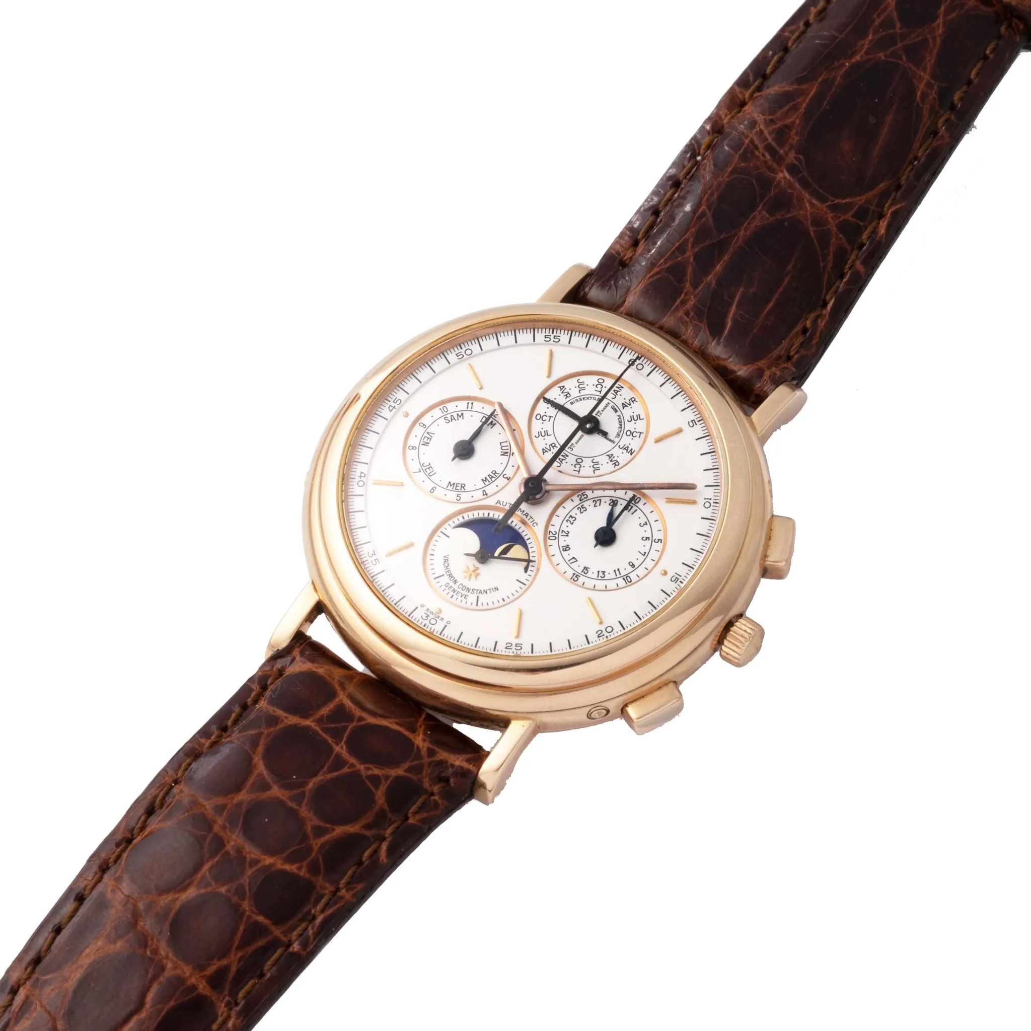 Vacheron Constantin Moonphase Perpetual Calendar 49005/000J-8 38mm Rose gold White 1