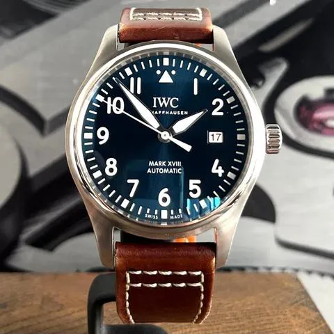 IWC Pilot Mark IW327010 40mm Stainless steel Blue 3