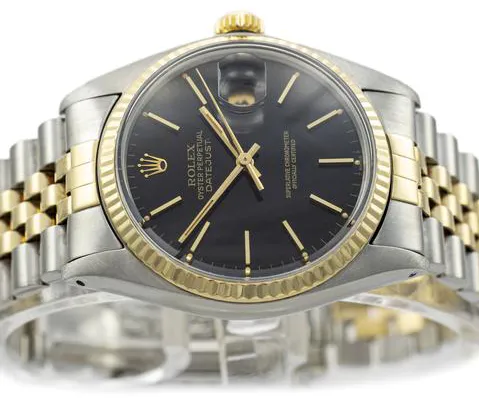 Rolex Datejust 36 16013 36mm Yellow gold and stainless steel Black 1