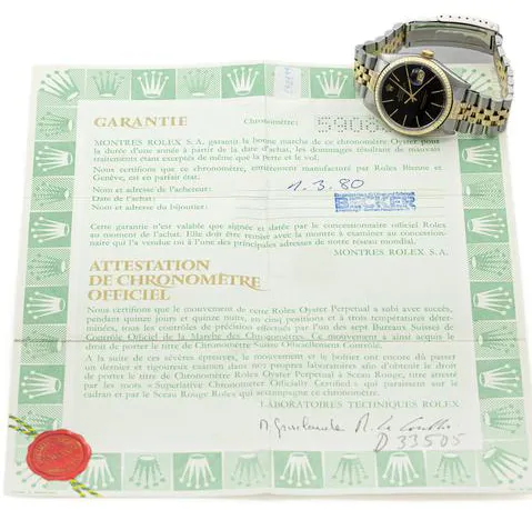 Rolex Datejust 36 16013 36mm Yellow gold and stainless steel Black 8