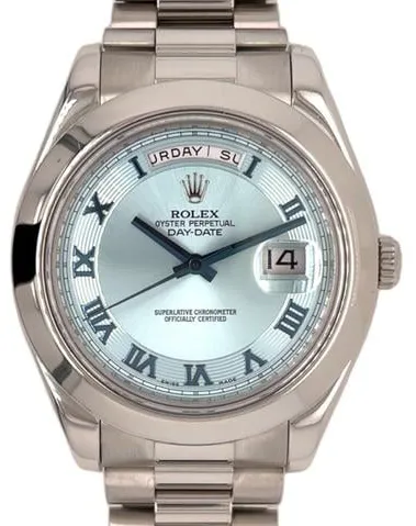 Rolex Day-Date II 218206 41mm Platinum Blue