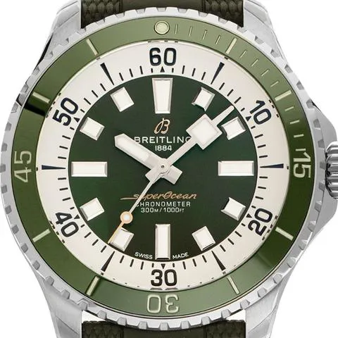 Breitling Superocean A17376A31L1S1 44mm Stainless steel Green