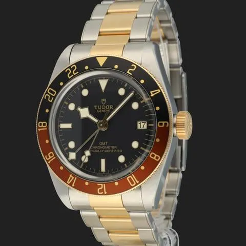 Tudor Black Bay GMT 79833 41mm Yellow gold and stainless steel Black