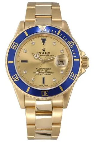 Rolex Submariner 16618 41mm Yellow gold Champagne 5