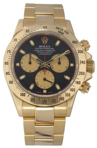 Rolex Daytona 116528 40mm Yellow gold Black 4