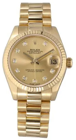 Rolex Datejust 31 178278 31mm Yellow gold Champagne