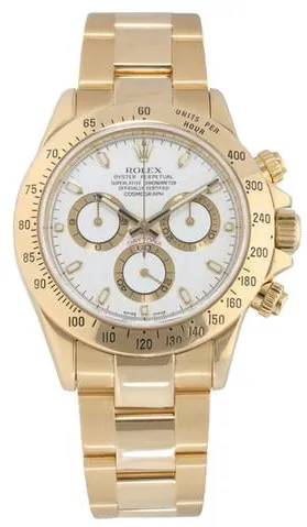 Rolex Daytona 116528 40mm Yellow gold White 3