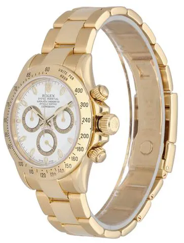 Rolex Daytona 116528 40mm Yellow gold White 4