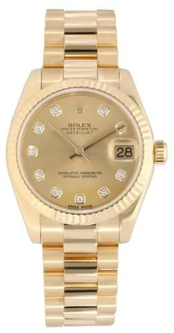 Rolex Datejust 31 178278 31mm Yellow gold Champagne