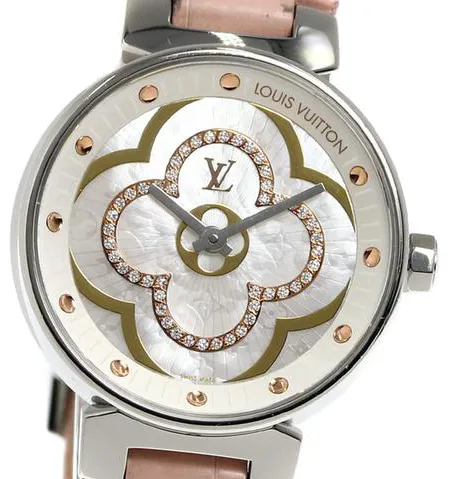 Louis Vuitton QA017 28mm Stainless steel White