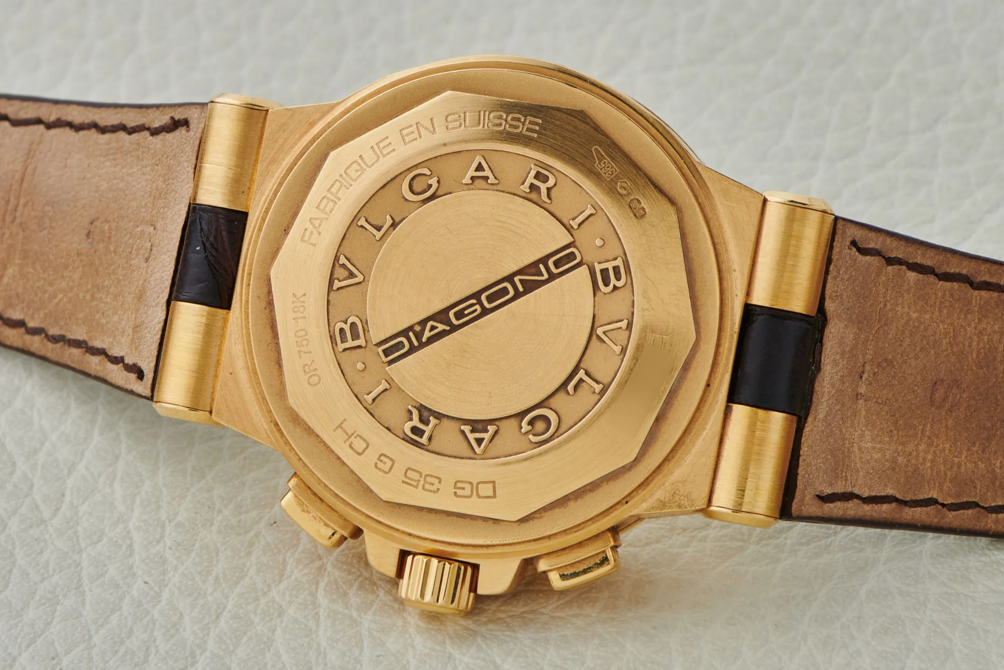 Bulgari Diagono DG35 CH G 35mm Yellow gold White 9