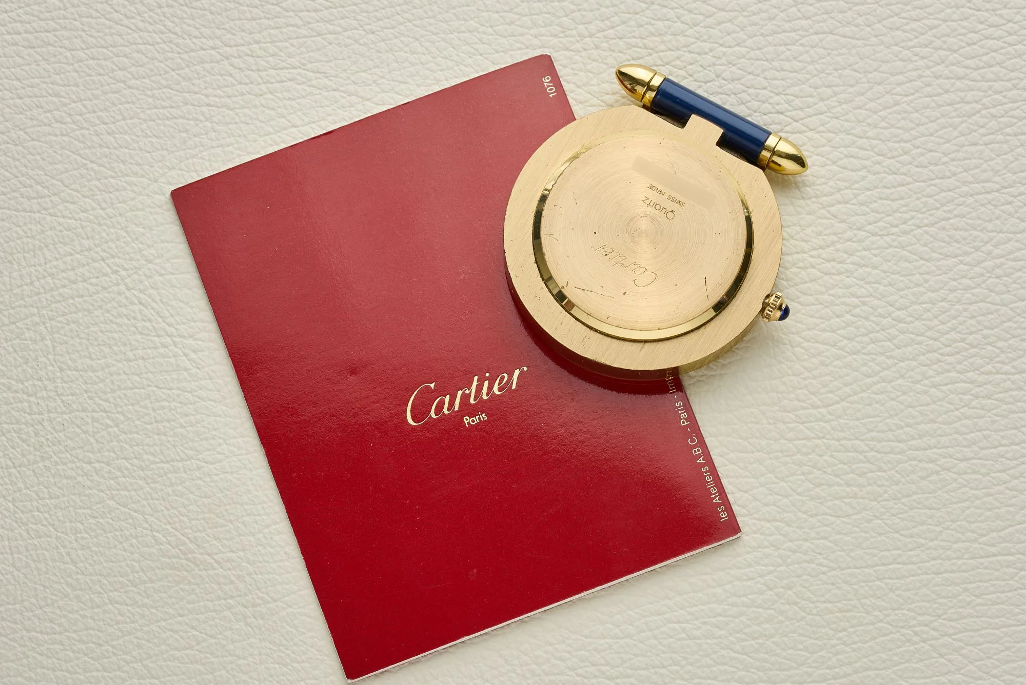 Cartier Pendulette de Voyage 54mm Gold-plated White 3