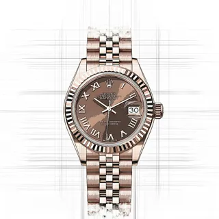 Rolex Lady-Datejust 279175 28mm Rose gold Braun