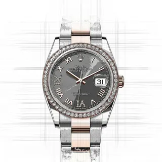 Rolex Datejust 36 126281RBR Rose gold Grau