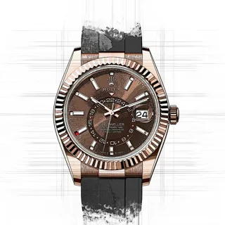 Rolex Sky-Dweller 336235 42mm Rose gold Braun