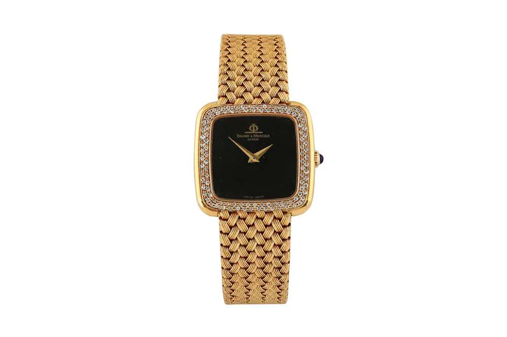 Baume & Mercier 38358 27mm Yellow gold and Diamond Black