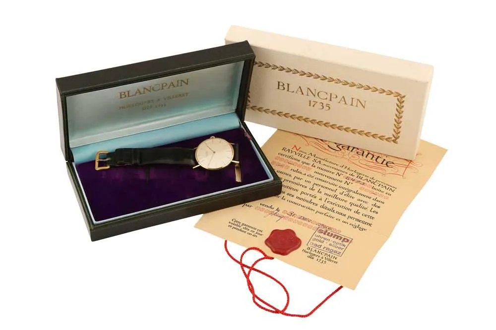 Blancpain Villeret Ultra-Slim 5473 34mm Yellow gold Cream 4