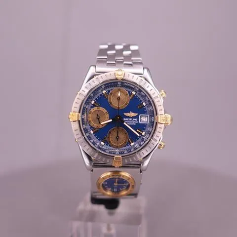 Breitling Chronomat B13352 39mm Yellow gold and stainless steel Blue