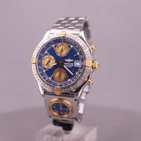 Breitling Chronomat B13352 39mm Yellow gold and stainless steel Blue 4