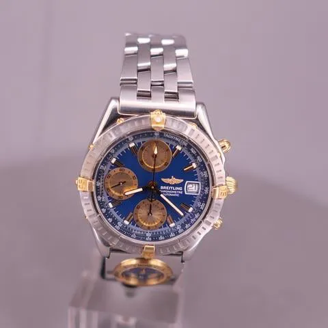 Breitling Chronomat B13352 39mm Yellow gold and stainless steel Blue 5