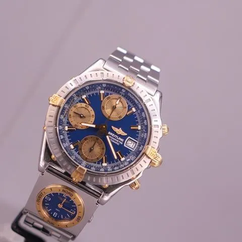 Breitling Chronomat B13352 39mm Yellow gold and stainless steel Blue 6