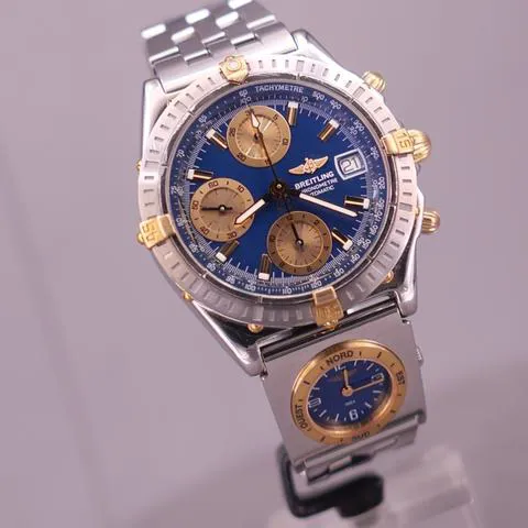 Breitling Chronomat B13352 39mm Yellow gold and stainless steel Blue 7
