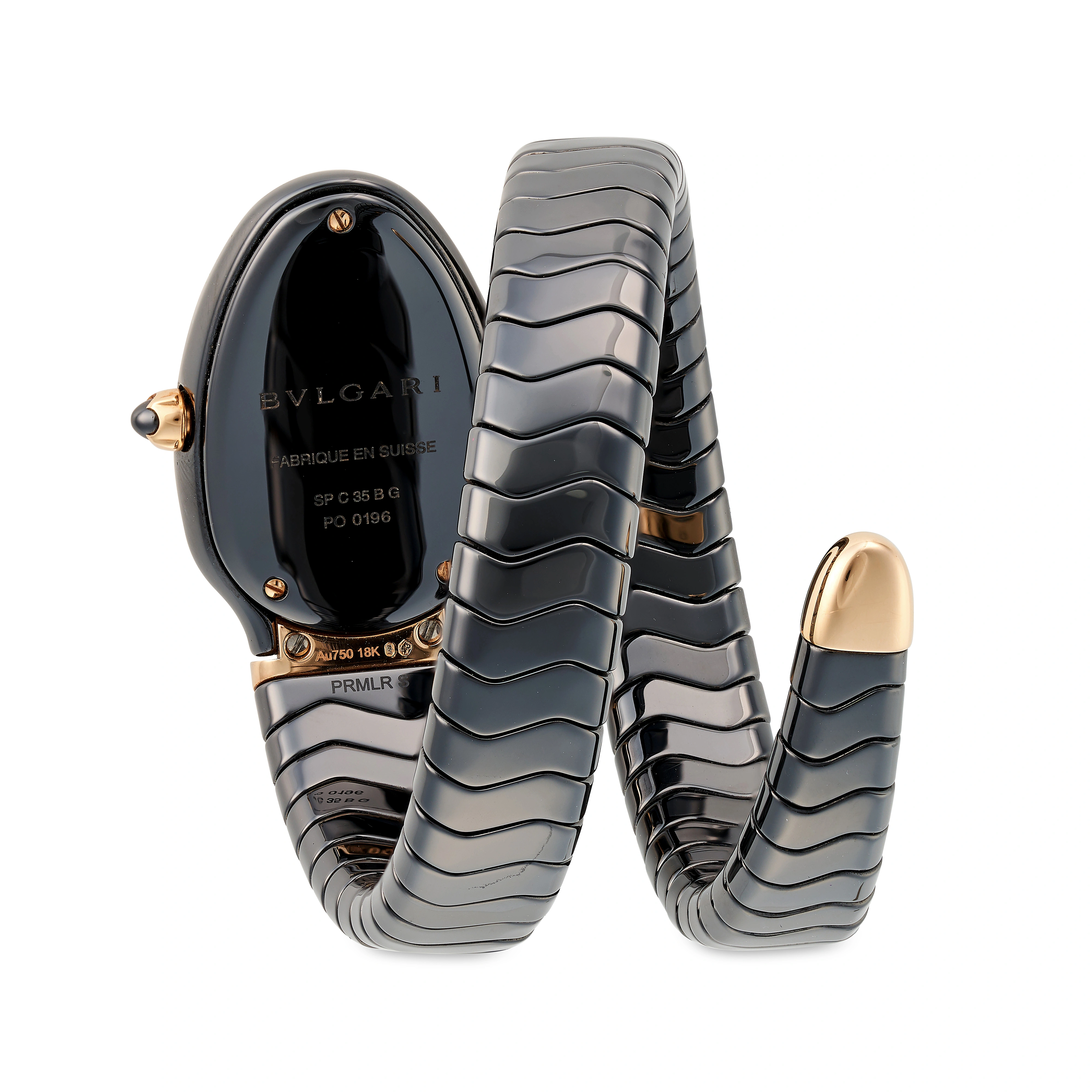 BVLGARI Serpenti 102532 35mm Yellow gold and diamond-set Black 3