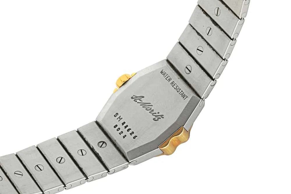Chopard St. Moritz 8024 24mm Yellow gold, stainless steel and diamond-set White 3