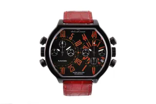 DeLaCour BiChrono Double Time Zone SN43058 PVD Black