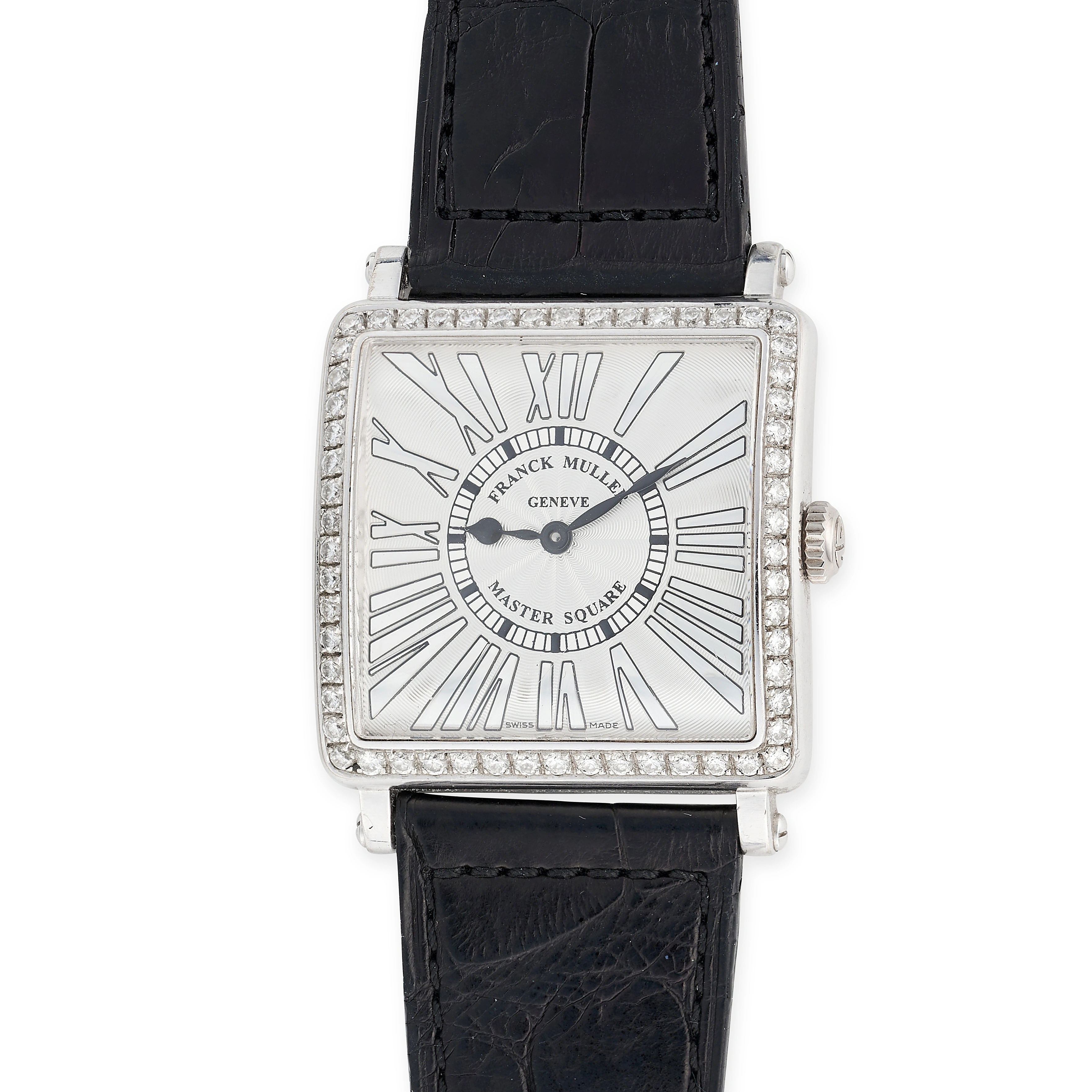 Franck Muller Master Square 6002 M QZ 32mm White gold and Diamond Silver