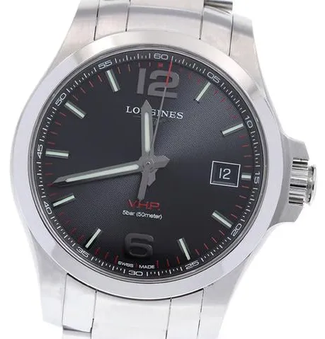 Longines Conquest 41mm Stainless steel Black