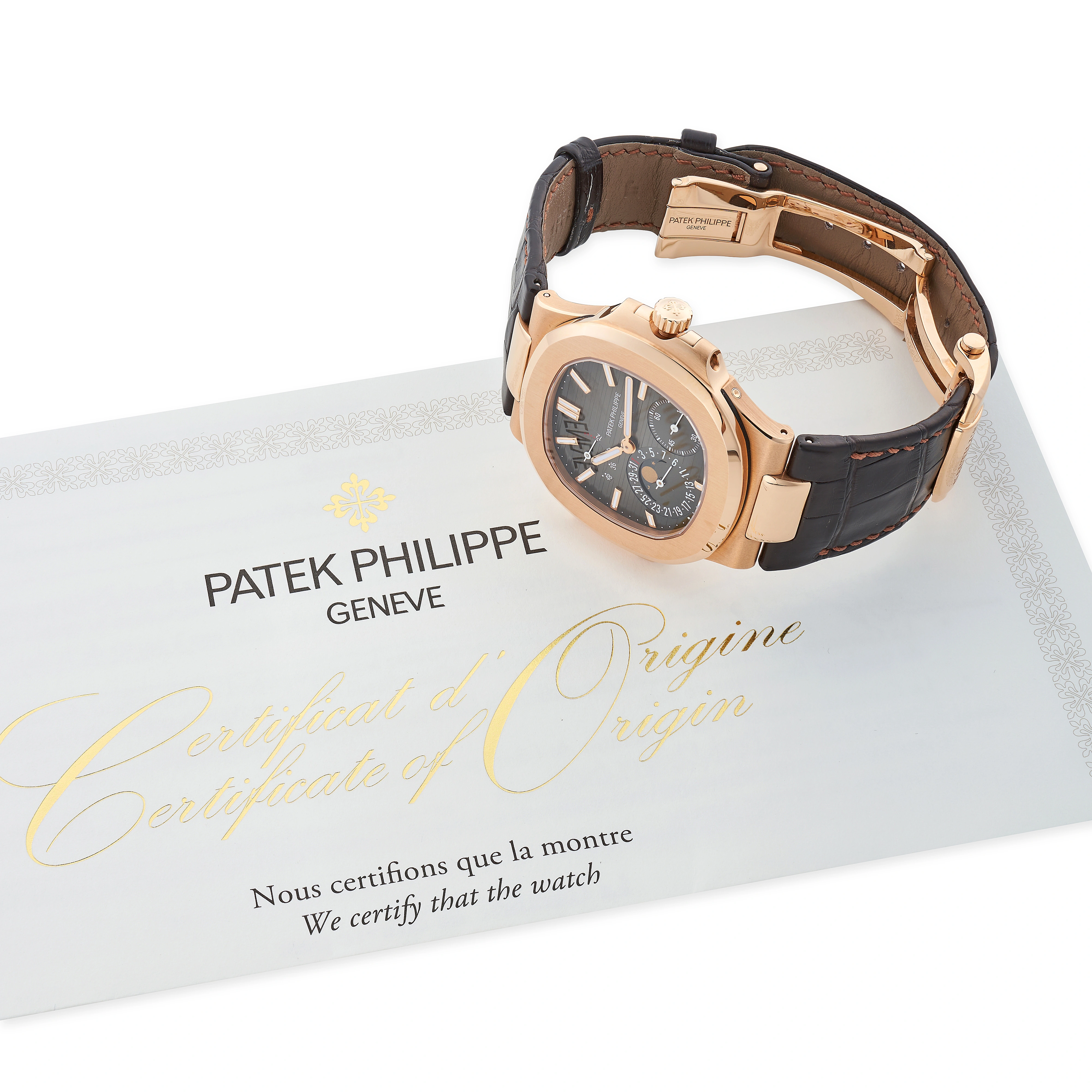 Patek Philippe Nautilus 5712R-001 40mm Rose gold Brown 1