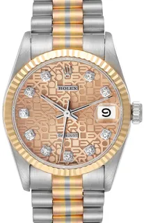 Rolex President 68279 White gold Champagne