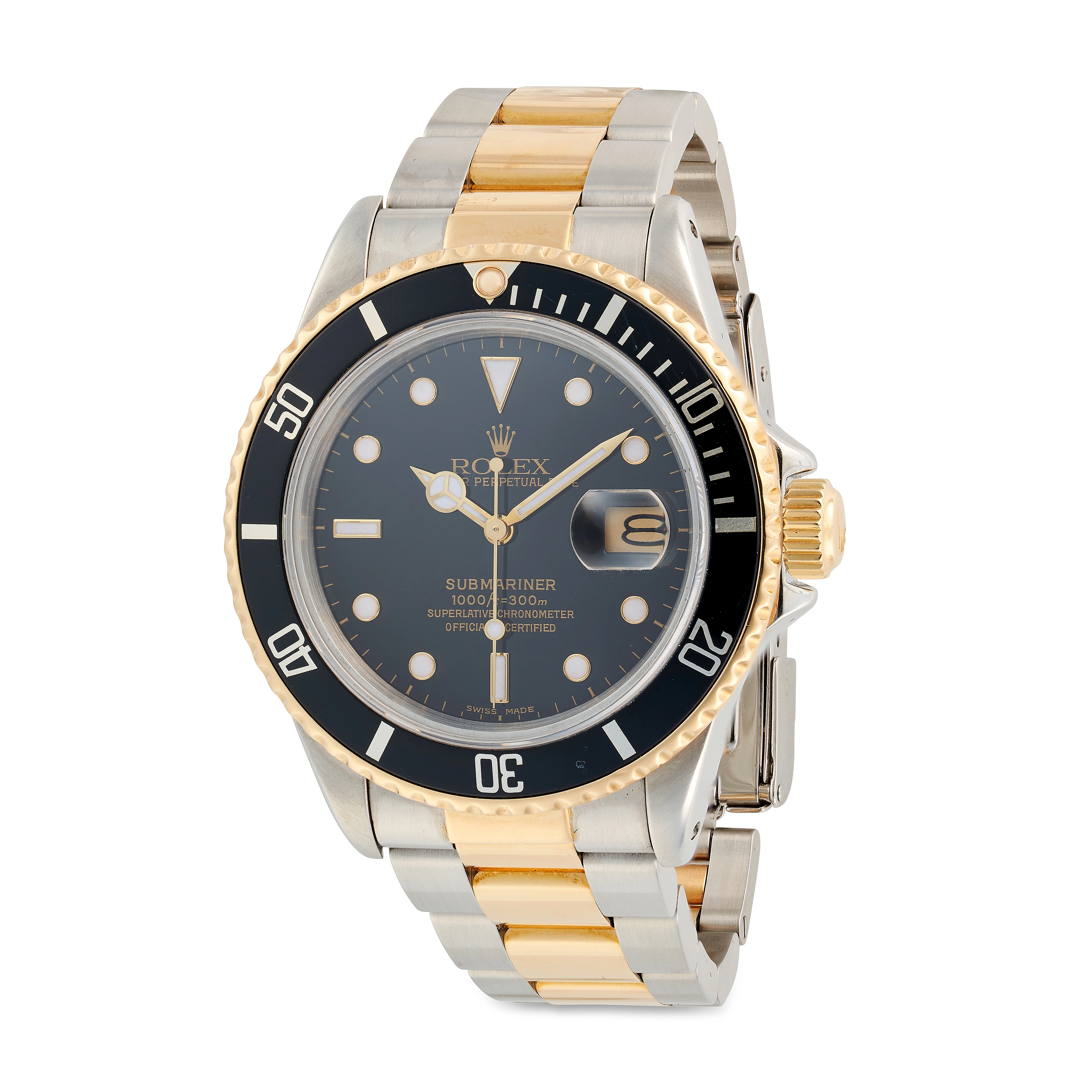 Rolex Submariner 16803 40mm Yellow gold and Stainless steel Black