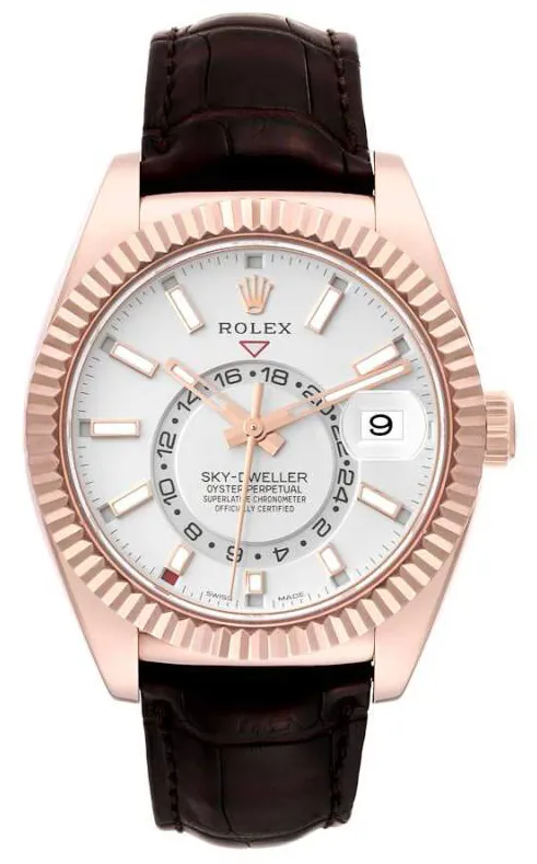 Rolex Sky-Dweller 326135 42mm Rose gold White