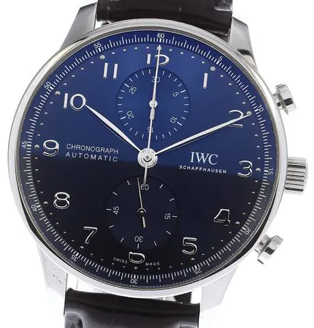 IWC Portuguese Chronograph IW371606 41mm Stainless steel Blue