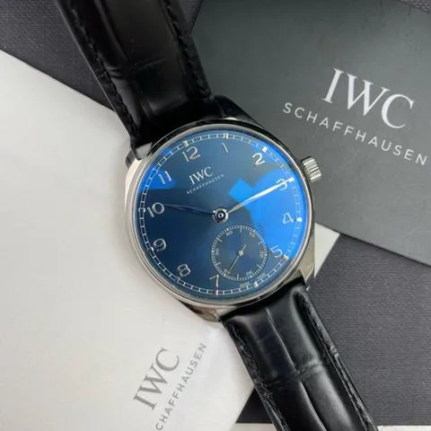 IWC Portugieser IW358305 40.5mm Stainless steel Blue